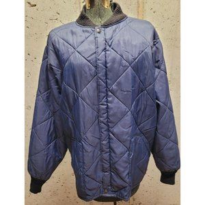 Vtg WALLS Mens XL Regular Blue Coat Jacket Quilted (Made In USA) puffer